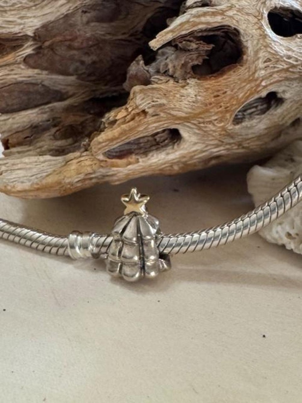 Pandora 14K Gold and 925 Sterling Silver Christmas Tree Charm